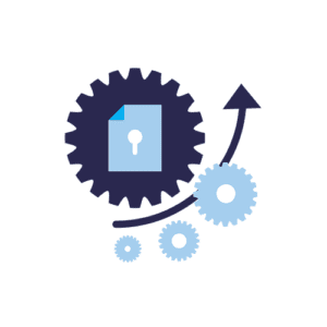 Graphic illustration of gears turning Manufacturing Files